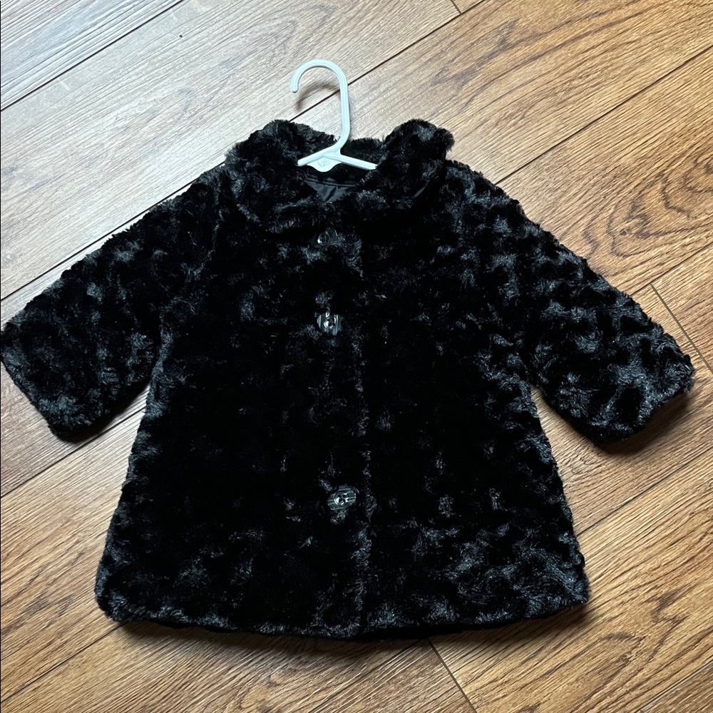 Calvin Klein Jeans Kids Plush Black Pea Coat